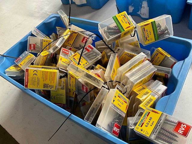Rotadrill diverse schroeven rvs, verzinkt en messing in blister (100x) - afbeelding 5 van  6