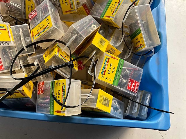 Rotadrill diverse schroeven rvs, verzinkt en messing in blister (100x) - afbeelding 3 van  5