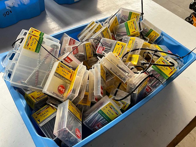 Rotadrill diverse schroeven rvs, verzinkt en messing in blister (100x) - afbeelding 4 van  5