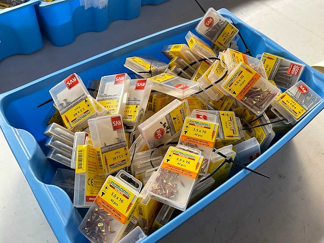 Rotadrill diverse schroeven rvs, verzinkt en messing in blister (100x) - afbeelding 6 van  7