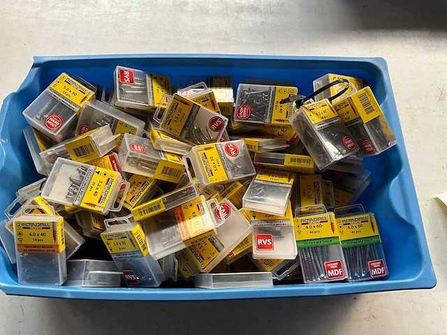 Rotadrill diverse schroeven rvs, verzinkt en messing in blister (100x) - afbeelding 1 van  3