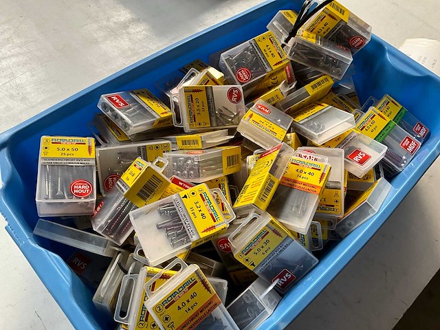 Rotadrill diverse schroeven rvs, verzinkt en messing in blister (100x) - afbeelding 3 van  3