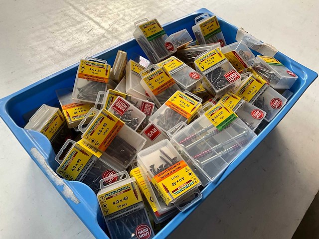 Rotadrill diverse schroeven rvs, verzinkt en messing in blister (100x) - afbeelding 5 van  6