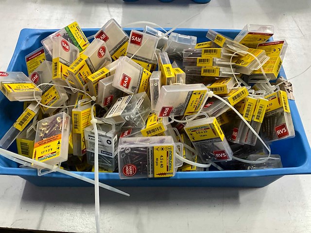 Rotadrill & gamma diverse schroeven rvs, verzinkt en messing (100x) - afbeelding 1 van  6