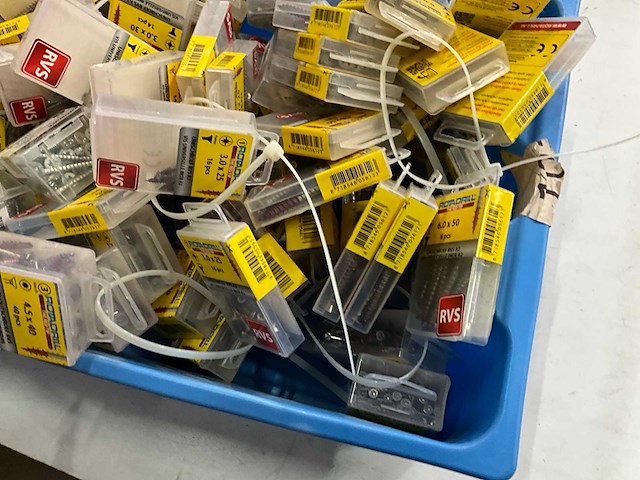 Rotadrill & gamma diverse schroeven rvs, verzinkt en messing (100x) - afbeelding 5 van  6