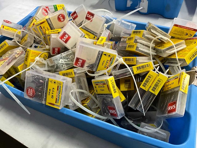 Rotadrill & gamma diverse schroeven rvs, verzinkt en messing (100x) - afbeelding 6 van  6