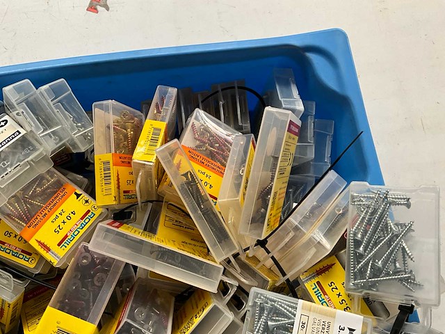 Rotadrill & gamma diverse schroeven rvs, verzinkt en messing in blister (100x) - afbeelding 3 van  7