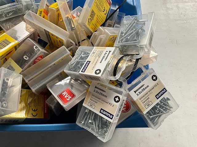 Rotadrill & gamma diverse schroeven rvs, verzinkt en messing in blister (100x) - afbeelding 4 van  7