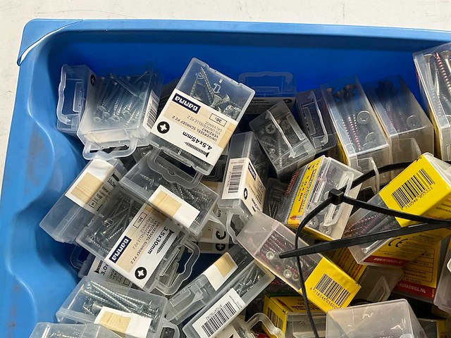 Rotadrill & gamma diverse schroeven rvs, verzinkt en messing in blister (80x) - afbeelding 2 van  7