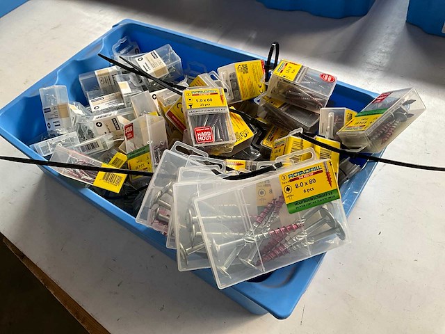 Rotadrill & gamma diverse schroeven rvs, verzinkt en messing in blister (80x) - afbeelding 7 van  7