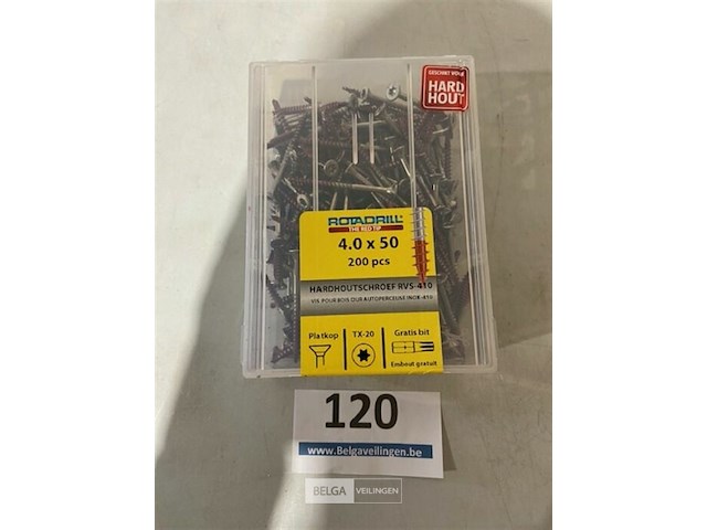 Rotadrill hardhoutschroef 4 x 50 200 stuks - afbeelding 3 van  3