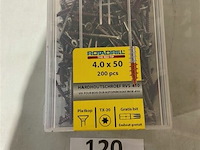 Rotadrill hardhoutschroef 4 x 50 200 stuks - afbeelding 3 van  3