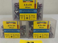 Rotadrill houtschroef 200st 3,5 x 25 + 3,5 x 30 + 3,5 x 35 - afbeelding 2 van  3