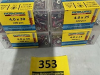 Rotadrill houtschroef 400x 4x30mm 400x 4x25mm - afbeelding 3 van  3