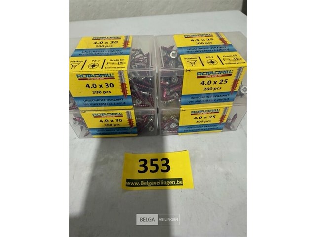 Rotadrill houtschroef 400x 4x30mm 400x 4x25mm - afbeelding 3 van  3