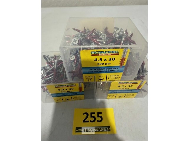 Rotadrill houtschroef pz-2 600 stuks 3 verschillende maten - afbeelding 4 van  5