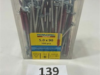 Rotadrill houtschroef pz2 5 x 90 100 stuks - afbeelding 1 van  3