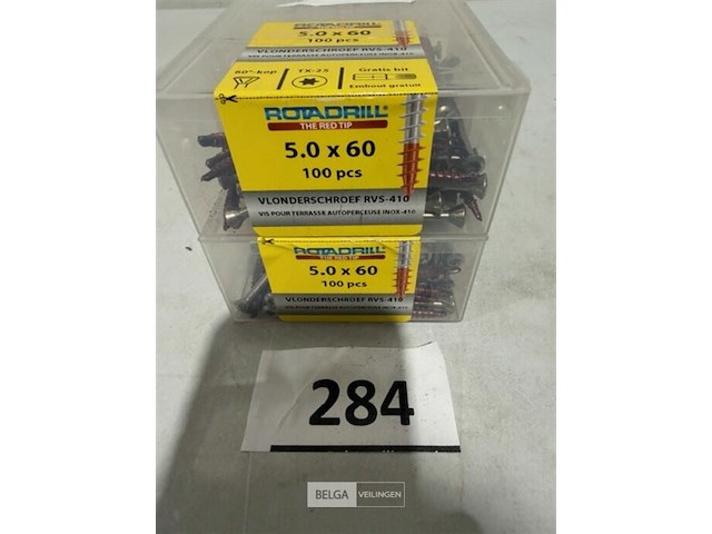 Rotadrill vlonderschroef inox 5x60 200 stuks - afbeelding 1 van  3