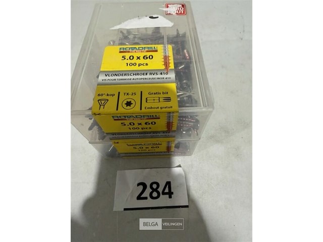 Rotadrill vlonderschroef inox 5x60 200 stuks - afbeelding 3 van  3