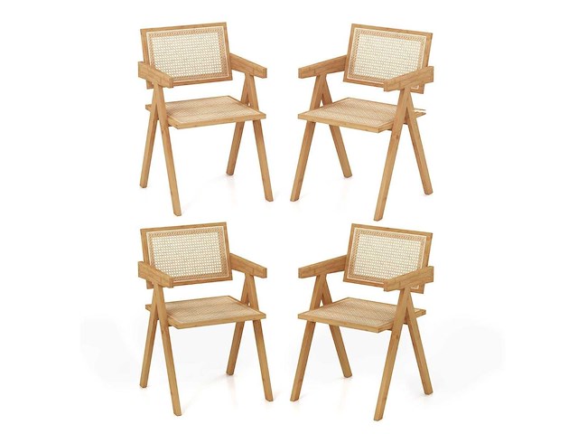 Rotan buitenstoel, set van 4 - afbeelding 2 van  6