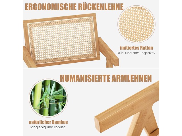 Rotan buitenstoel, set van 4 - afbeelding 3 van  6