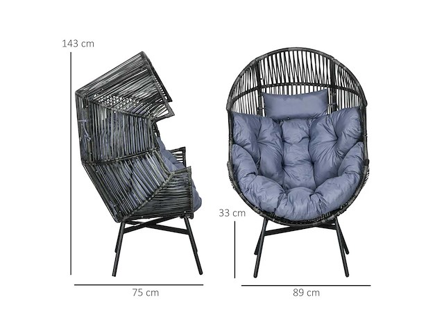 Rotan fauteuil, buitenfauteuil - afbeelding 4 van  7