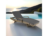 Rotan ligstoel - natuurlijke bruine (x2) - afbeelding 2 van  8