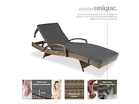 Rotan ligstoel - natuurlijke bruine (x2) - afbeelding 5 van  8