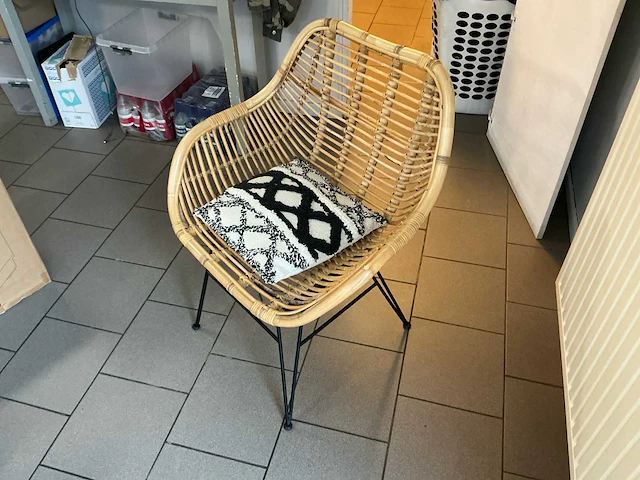 Rotan loungestoelen met kussens (2x) - afbeelding 1 van  1