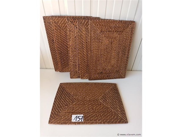 Rotan placemats. 6 stuks - afbeelding 1 van  3