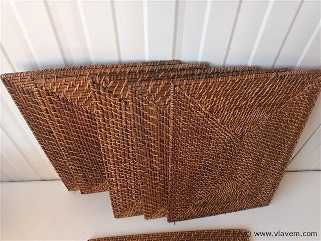 Rotan placemats. 6 stuks - afbeelding 2 van  3