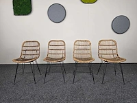 Rotan stoel - kantinestoel (4x)