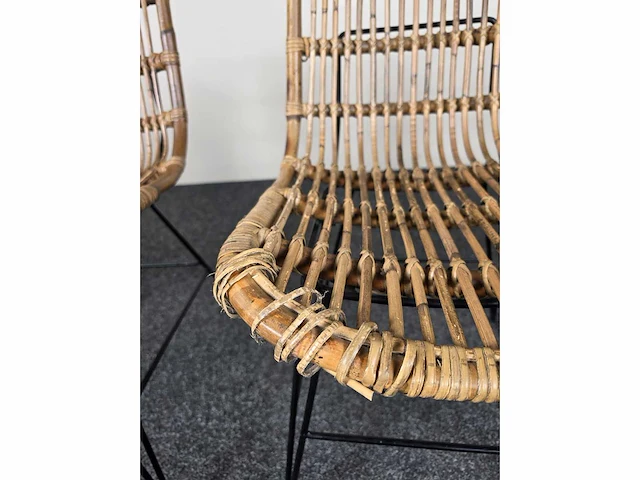 Rotan stoel - kantinestoel (4x) - afbeelding 4 van  7