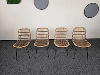 Rotan stoel - kantinestoel (4x) - afbeelding 6 van  7