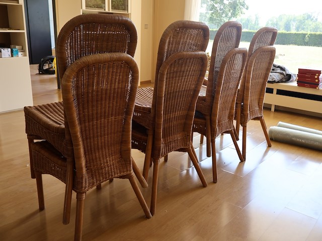 Rotan stoelen (8x) - afbeelding 9 van  9