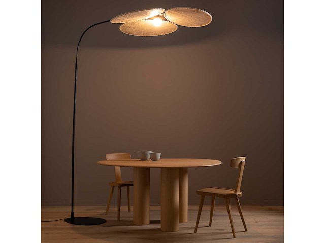 Rotanboog vloerlamp - ontwerp emmanuel gallina - afbeelding 5 van  6