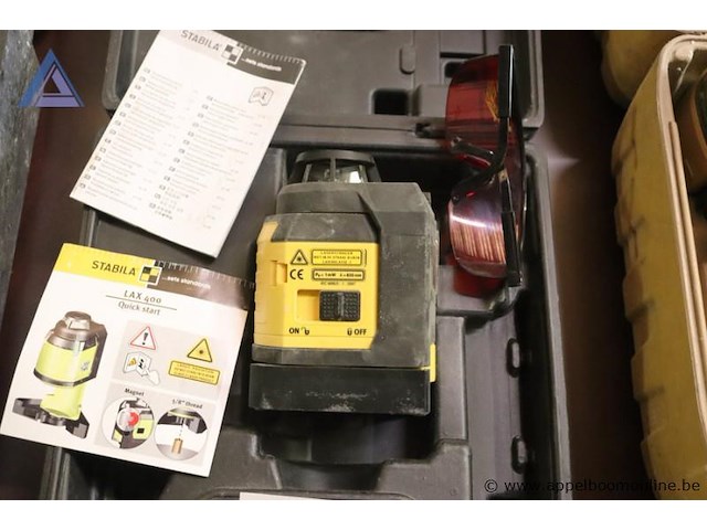 Rotatielaser - stabila - lax 400 toebehoren - handleiding, beschermbril, koffer - afbeelding 2 van  2