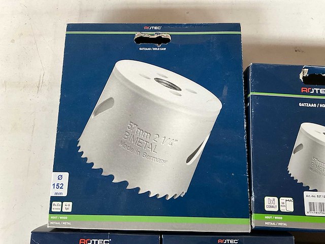 Rotec diverse maten gatenzagen hout/metaal (12x) - afbeelding 2 van  9