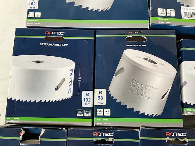 Rotec diverse maten gatenzagen hout/metaal (12x) - afbeelding 5 van  9