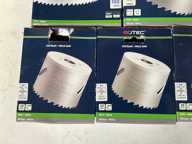 Rotec diverse maten gatenzagen hout/metaal (12x) - afbeelding 6 van  9