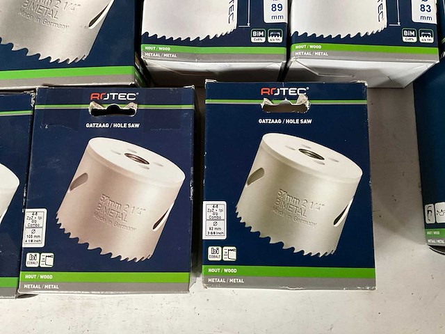 Rotec diverse maten gatenzagen hout/metaal (12x) - afbeelding 7 van  9