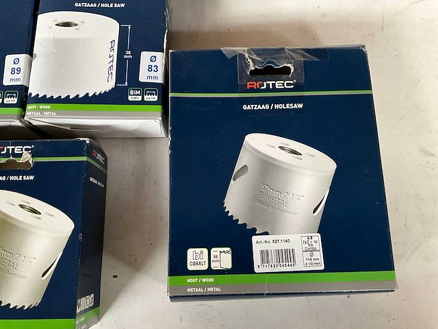 Rotec diverse maten gatenzagen hout/metaal (12x) - afbeelding 8 van  9