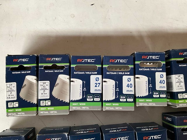 Rotec diverse maten gatenzagen hout/metaal (27x) - afbeelding 2 van  8