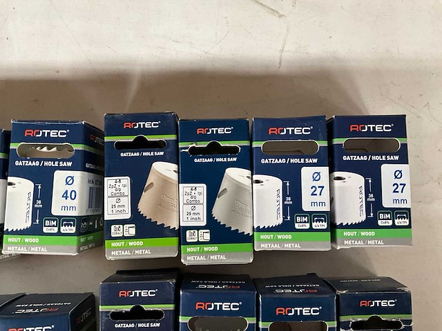 Rotec diverse maten gatenzagen hout/metaal (27x) - afbeelding 3 van  8