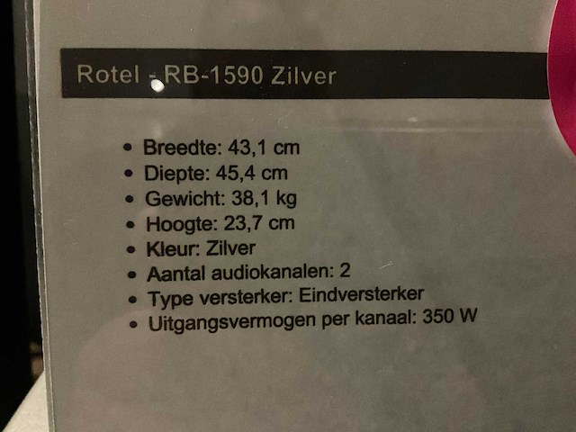 Rotel voor en eindversterker - afbeelding 5 van  6