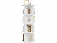 Roterende boekenkast, 4 niveaus, wit - afbeelding 2 van  7