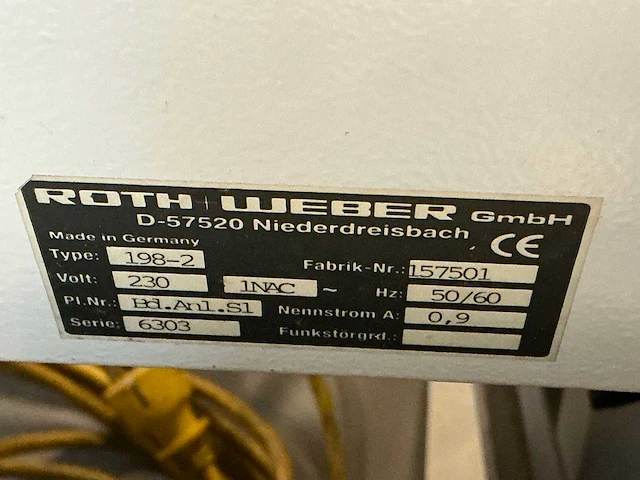 Roth weber rowe 198-2 snijmachine - afbeelding 7 van  7