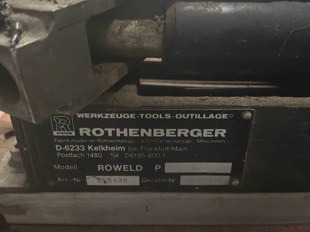 Rothenberger p160 lasmachines voor buizen - afbeelding 4 van  5