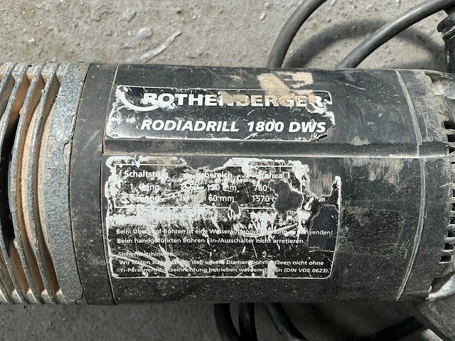 Rothenberger rodiadrill 1800 dws kernboormachine - afbeelding 3 van  6