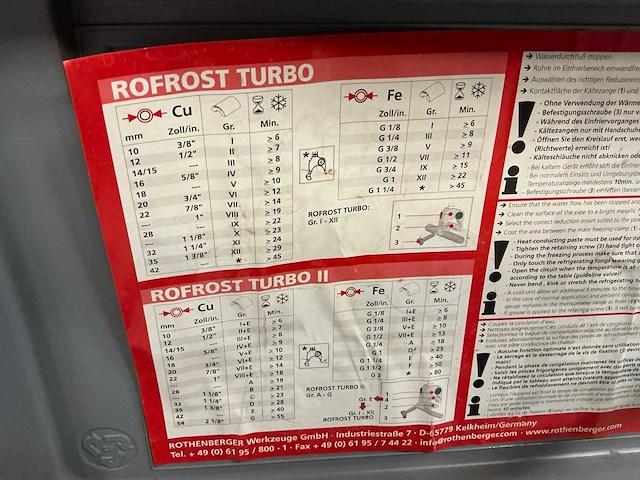 Rothenberger rofrost ii bevriezingsset - afbeelding 5 van  5